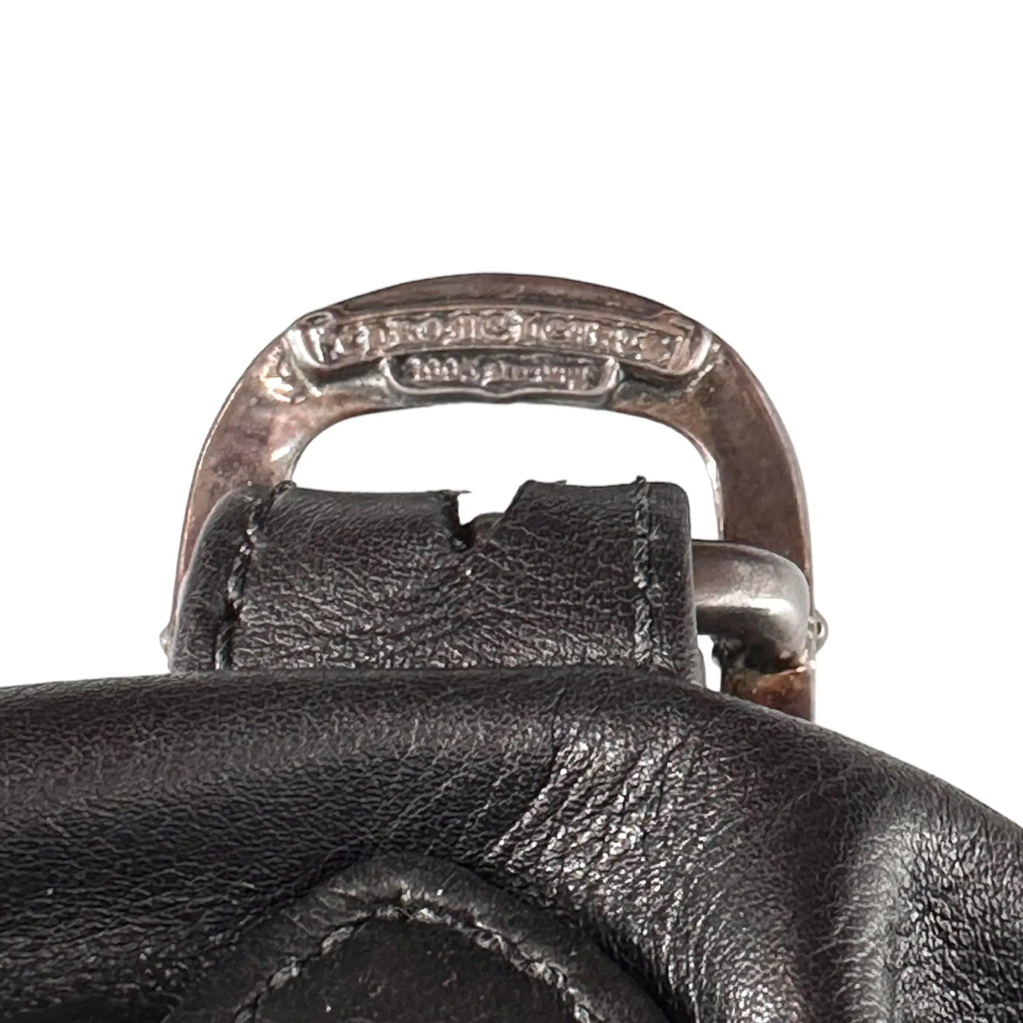 Chrome Hearts Snat Leather Waist Bag Black (Large)