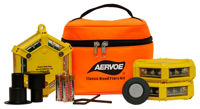 CLASSIC ROAD FLARE KIT YELLOW (3-FLARES, 3-HOLDERS)