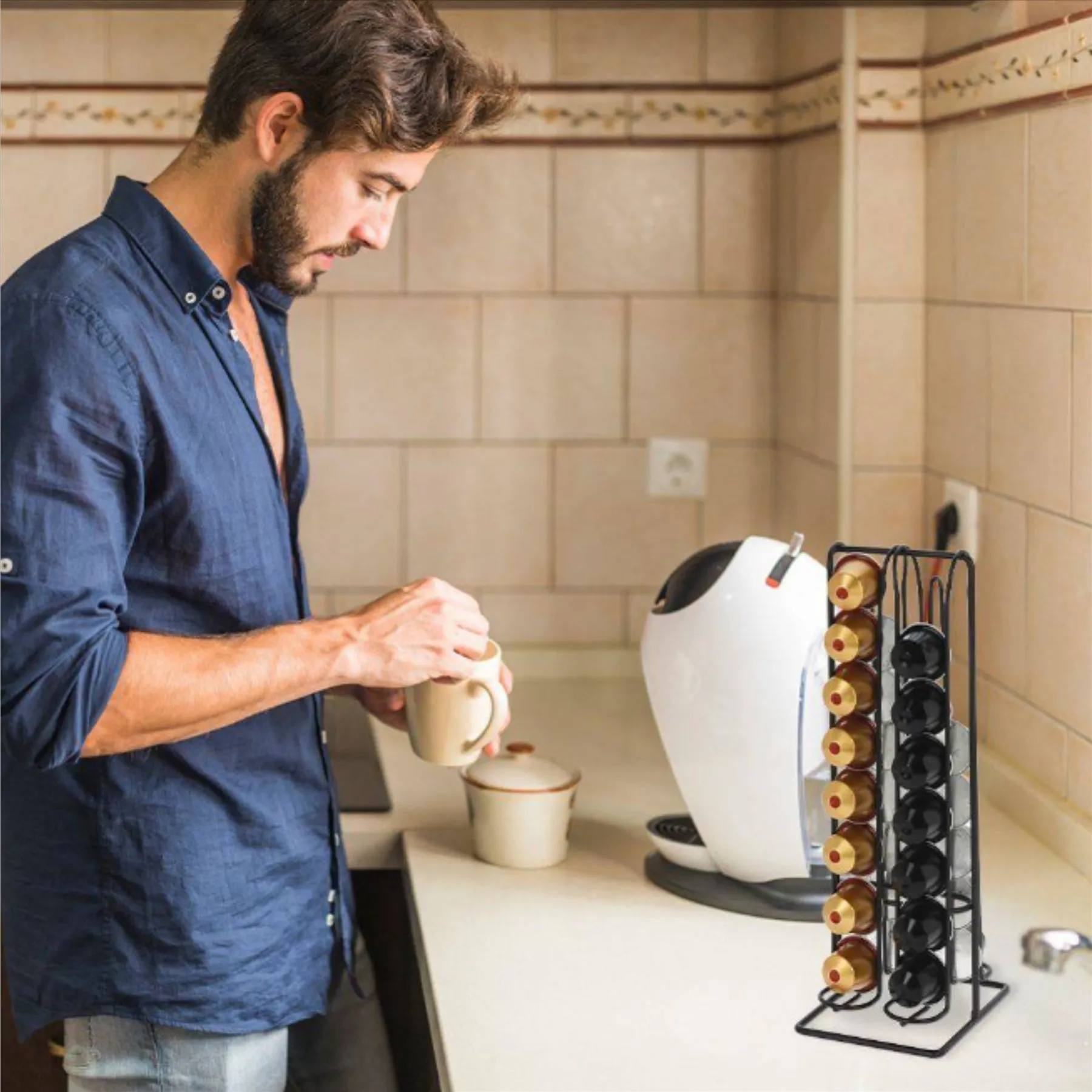Coffee Capsules Pods Holder Kitchen Organizer