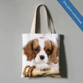 custom canvas bag DIY dogs illustration photo logo