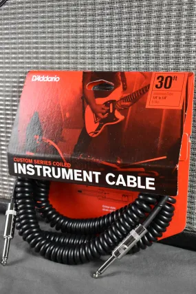 D'Addario Custom Series Coiled Instrument Cable 30 ft.