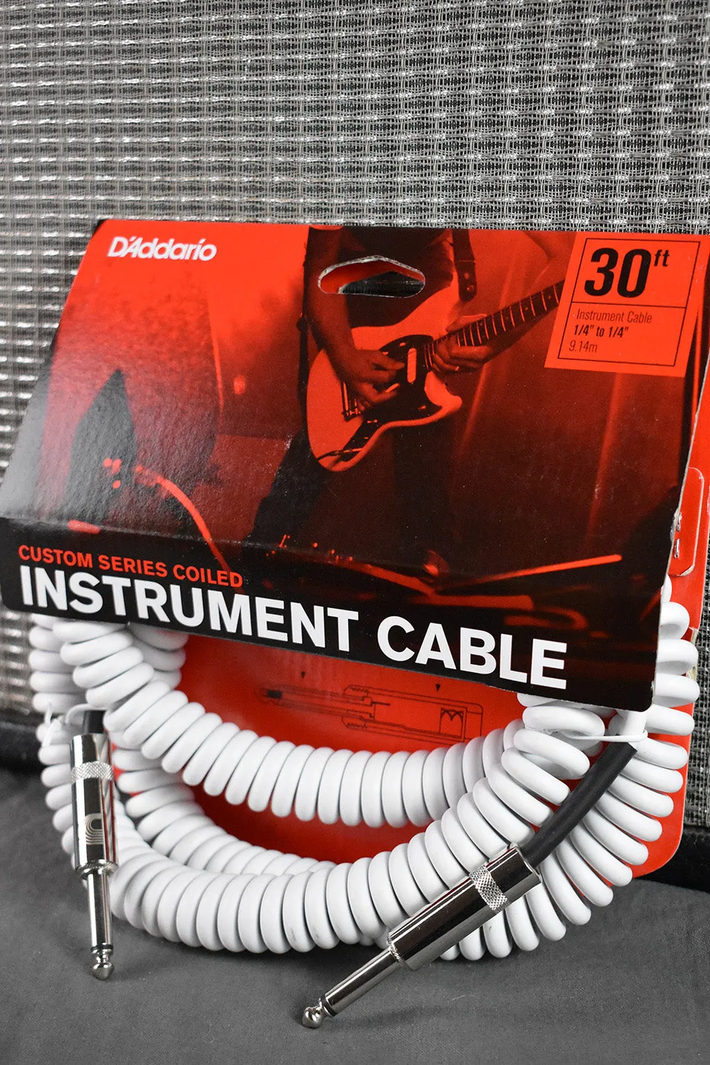 D'Addario Custom Series Coiled Instrument Cable 30 ft.
