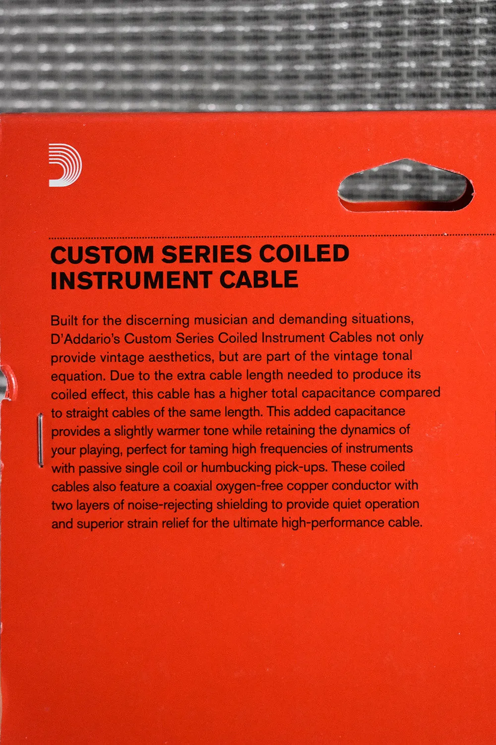 D'Addario Custom Series Coiled Instrument Cable 30 ft.