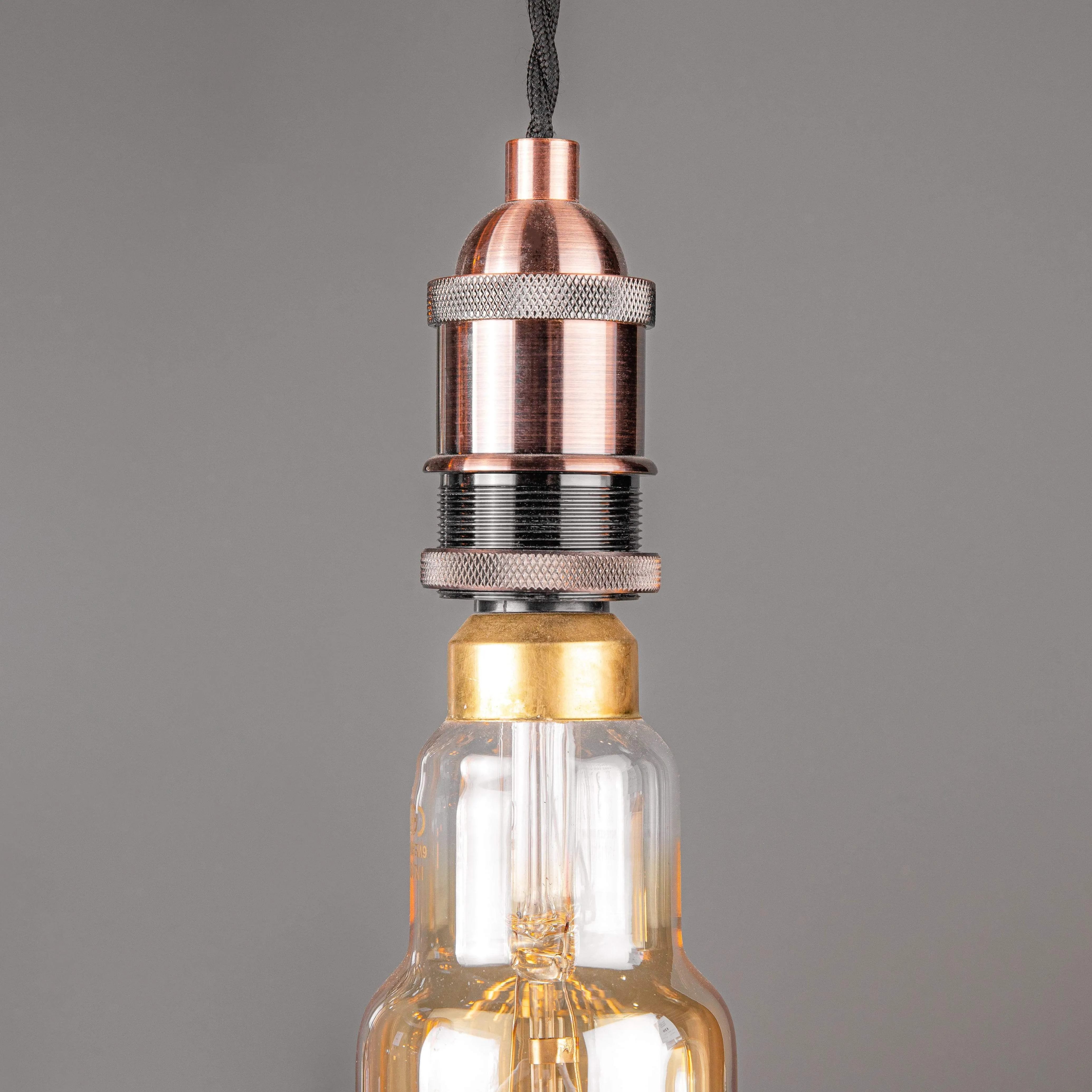 Dale Antique Copper Cable Suspension Ceiling Light