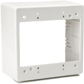 Dual Gang Junction Box, 2.77" Deep, PVC, Office White