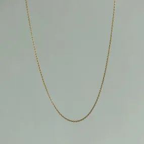 Everyday Cable Chain Necklace, Solid 18k Gold