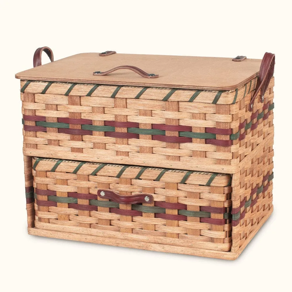 Extra Large Sewing & Craft Box | Organization & Storage Basket w/Drawer