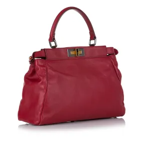Fendi Peekaboo Leather Satchel (SHG-23909)