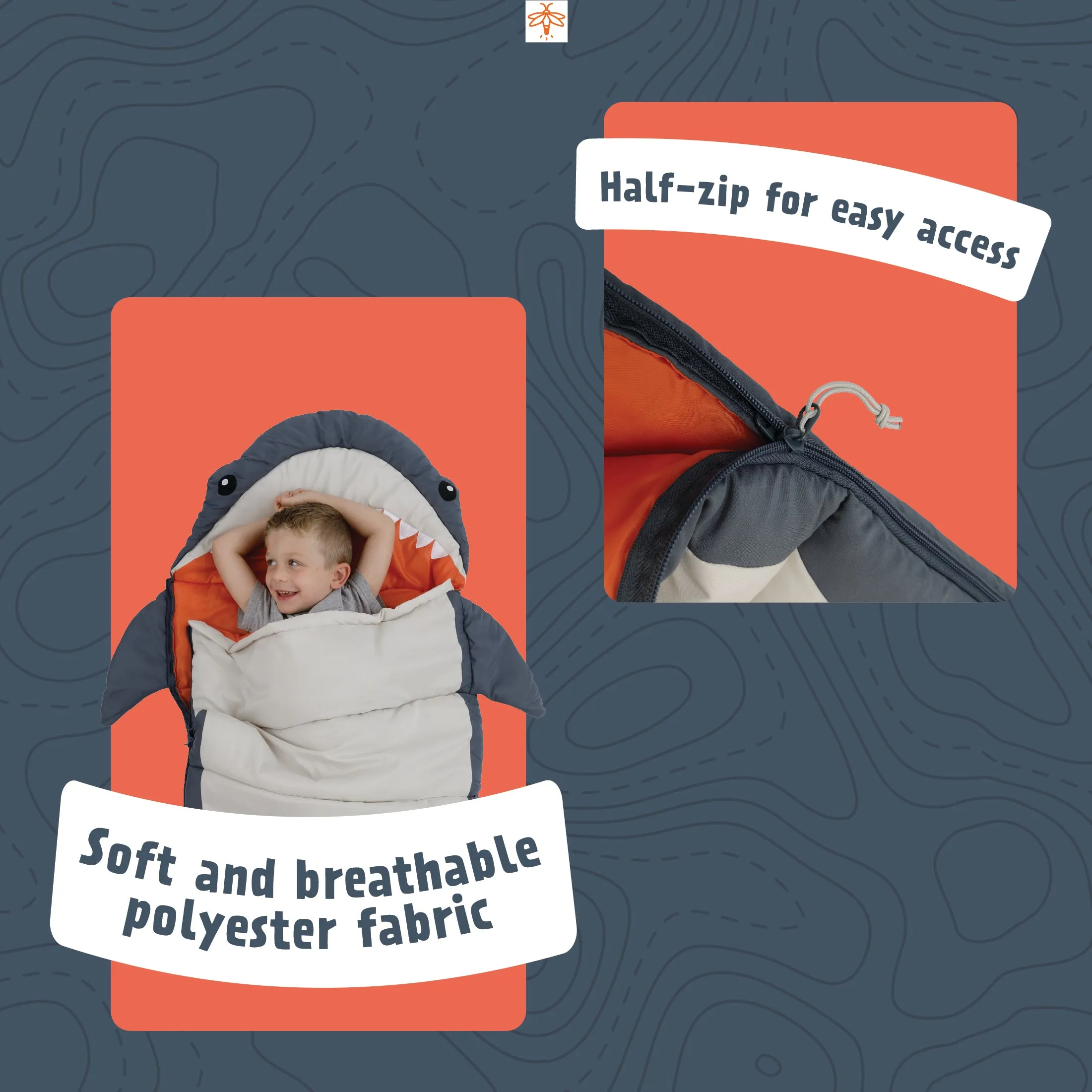 Finn the Shark Kids' Sleeping Bag