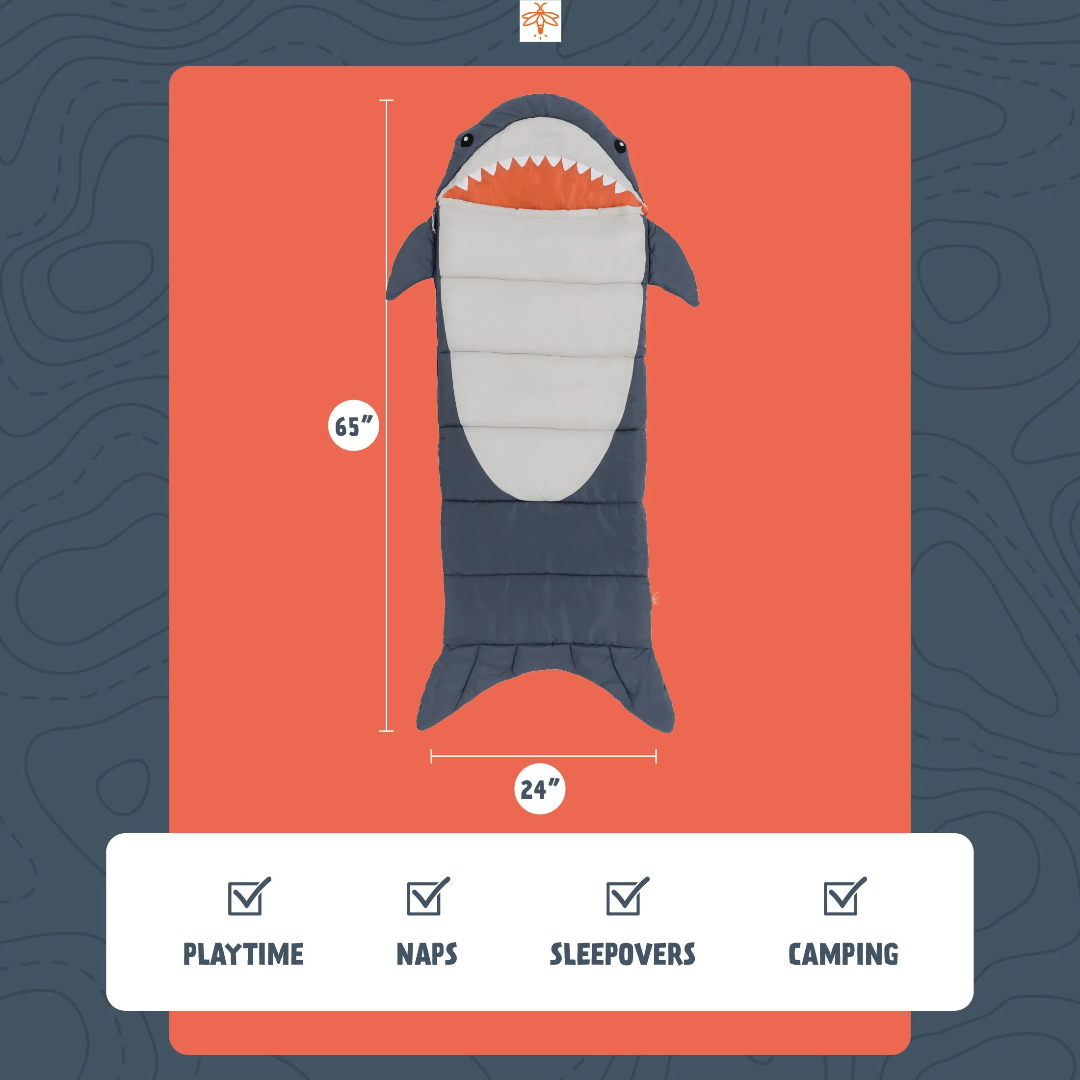 Finn the Shark Kids' Sleeping Bag