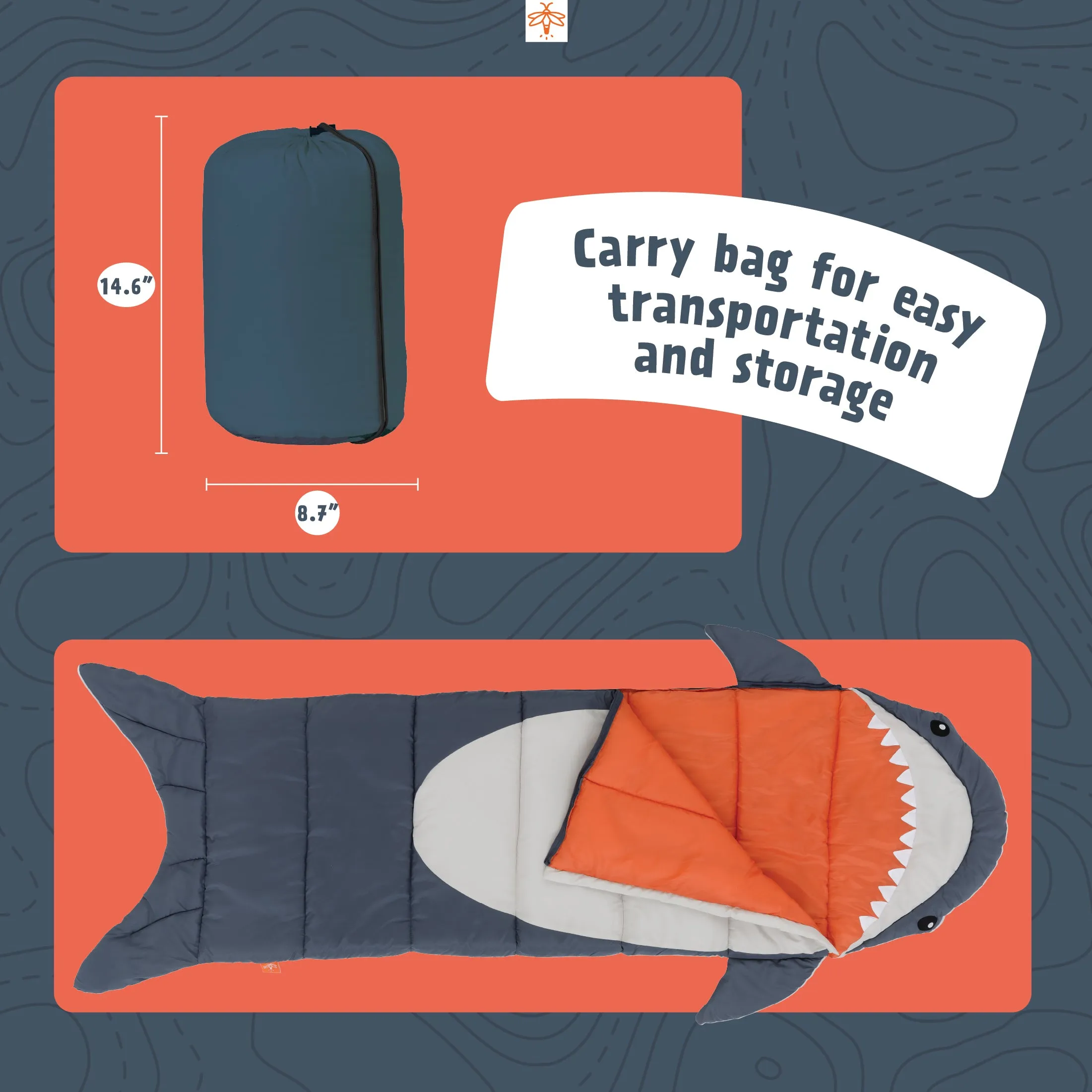 Finn the Shark Kids' Sleeping Bag