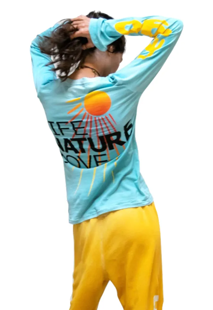 FREE CITY LNL Lets Go Long Sleeve Tee in Bluepool