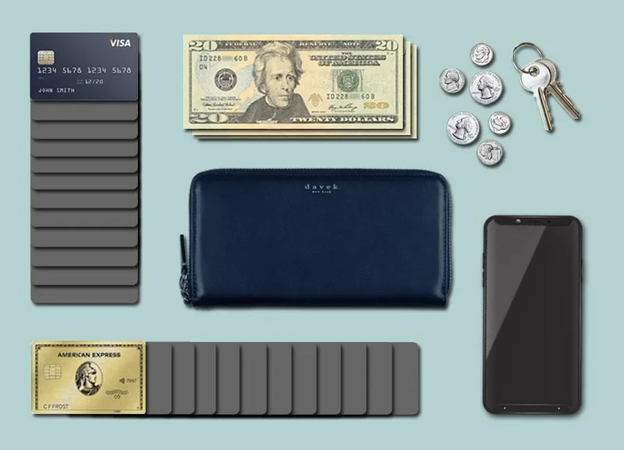 FULL ZIPPER WALLET - Navy