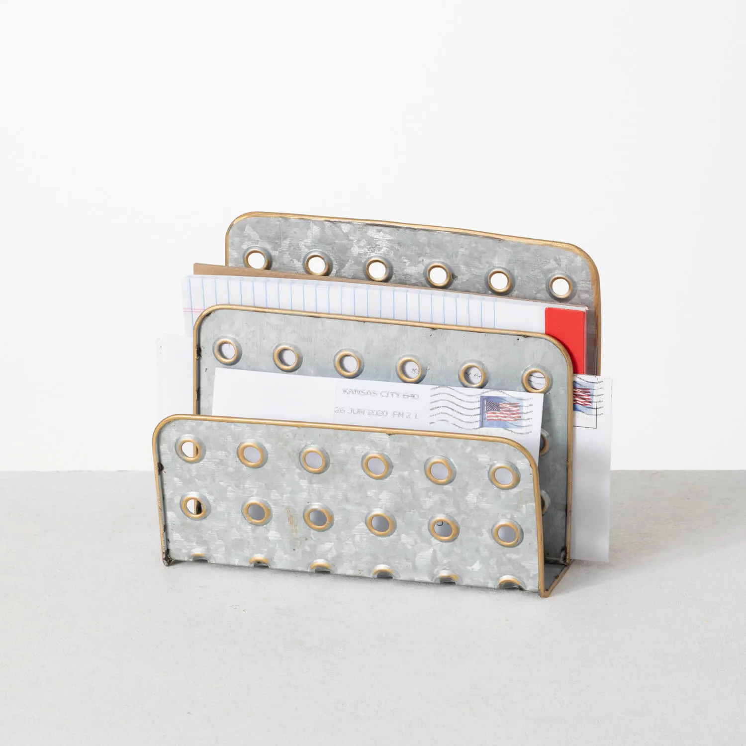 Galvanized Industrial Mail Organizer