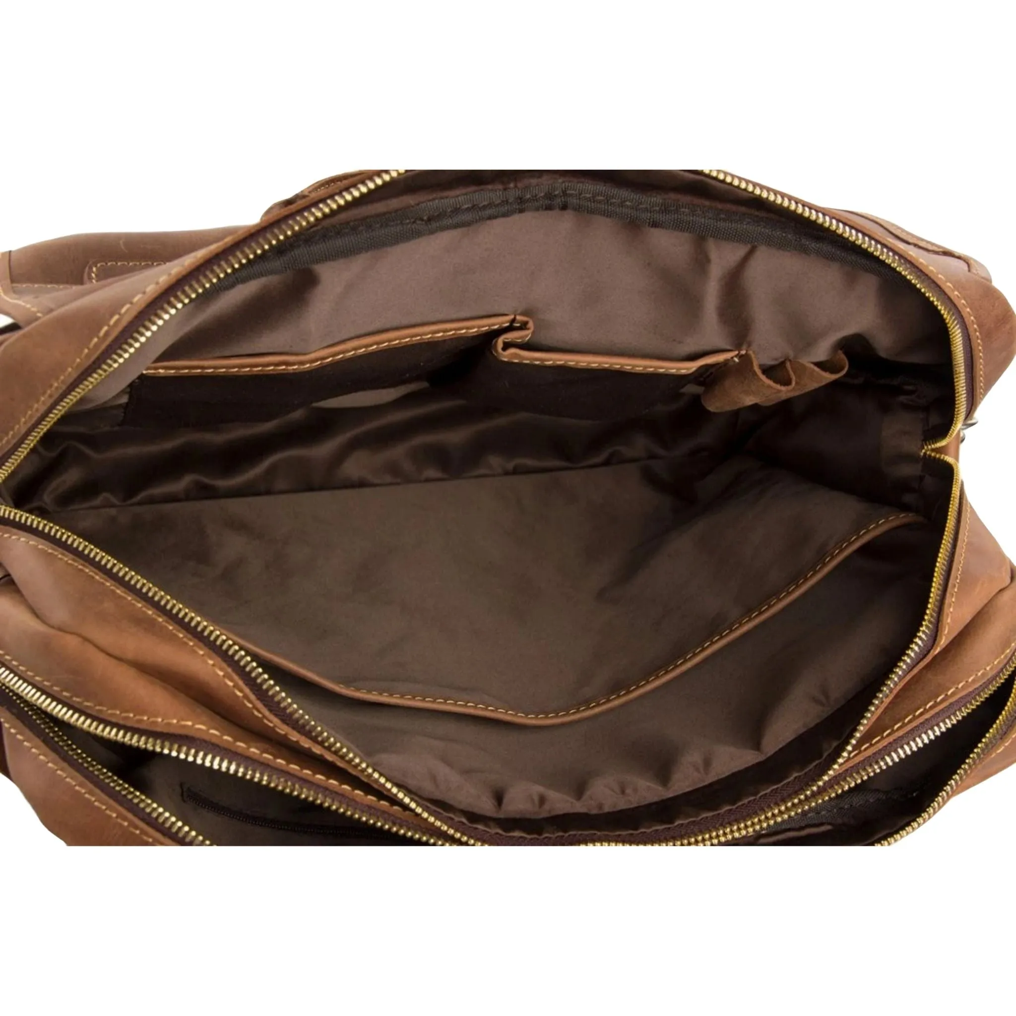 Handmade Full Grain Calfskin Leather Business Satchel
