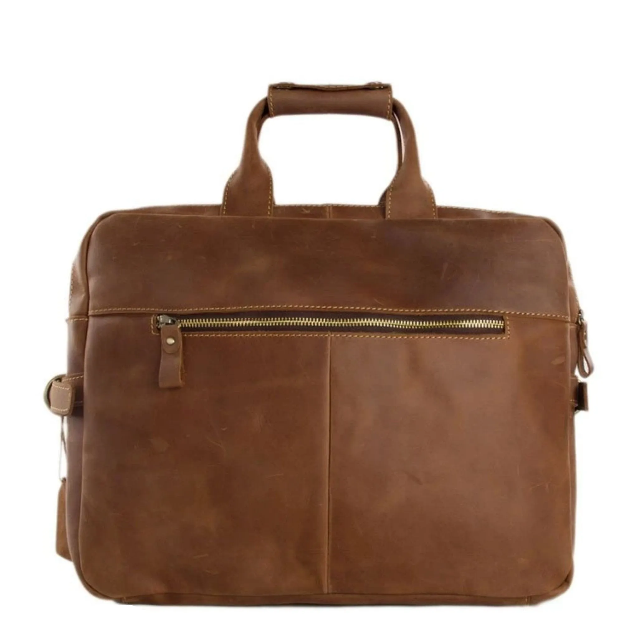 Handmade Full Grain Calfskin Leather Business Satchel