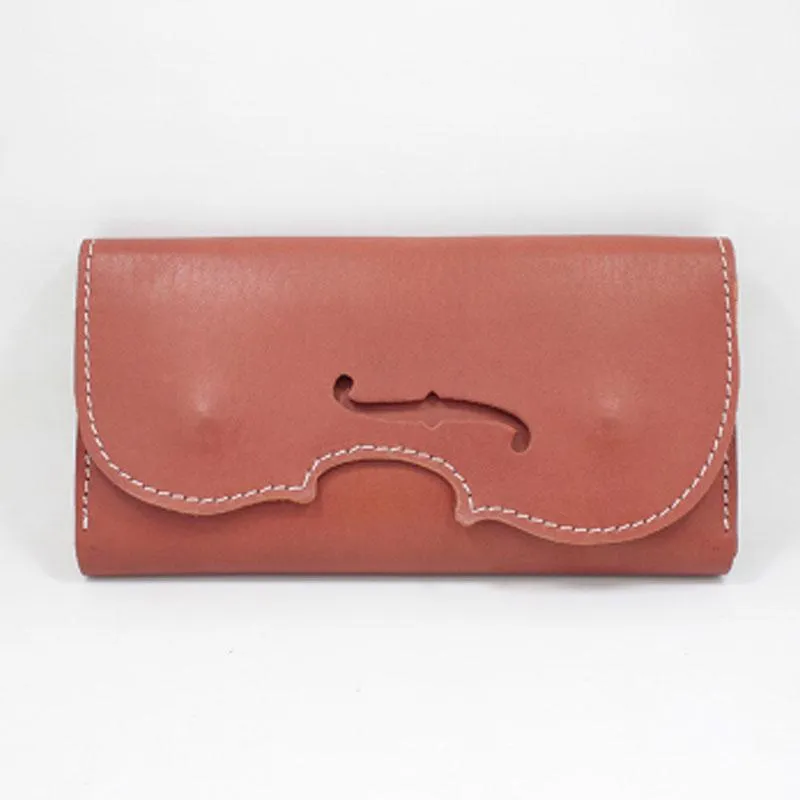 Handmade Leather Women Long Wallet Cute Phone VIOLIN Bifold PERSONALIZED MONOGRAMMED GIFT CUSTOM Phone Wallet long Wallet