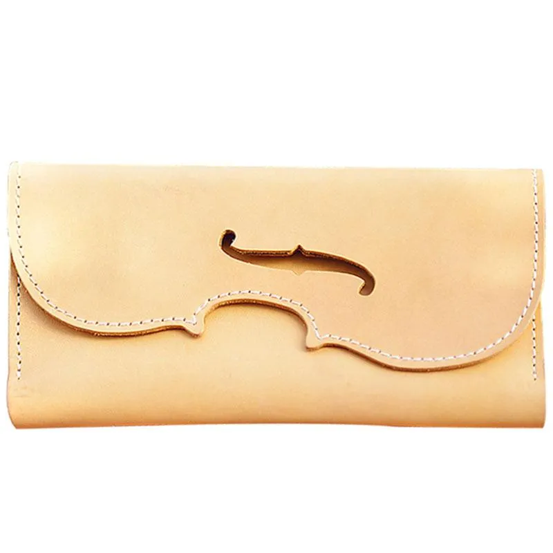 Handmade Leather Women Long Wallet Cute Phone VIOLIN Bifold PERSONALIZED MONOGRAMMED GIFT CUSTOM Phone Wallet long Wallet