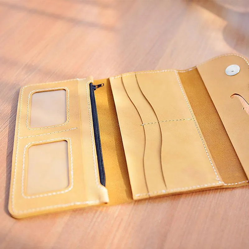 Handmade Leather Women Long Wallet Cute Phone VIOLIN Bifold PERSONALIZED MONOGRAMMED GIFT CUSTOM Phone Wallet long Wallet