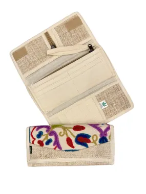 Handmade Wallet - Women's Hemp Embroidered Wallet