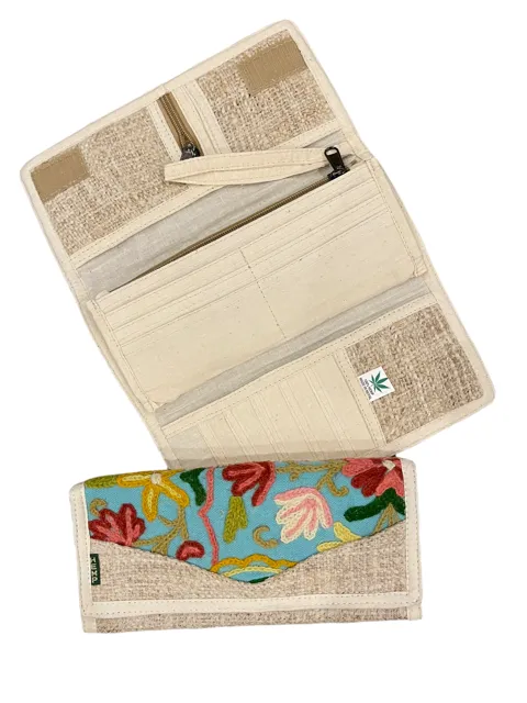 Handmade Wallet - Women's Hemp Embroidered Wallet