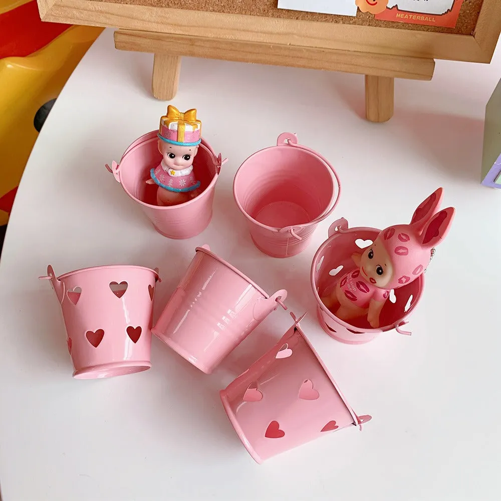 Heart Shape Bucket Organiser - Pink