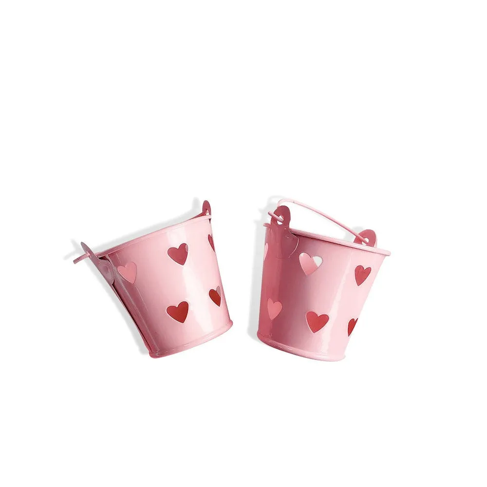 Heart Shape Bucket Organiser - Pink