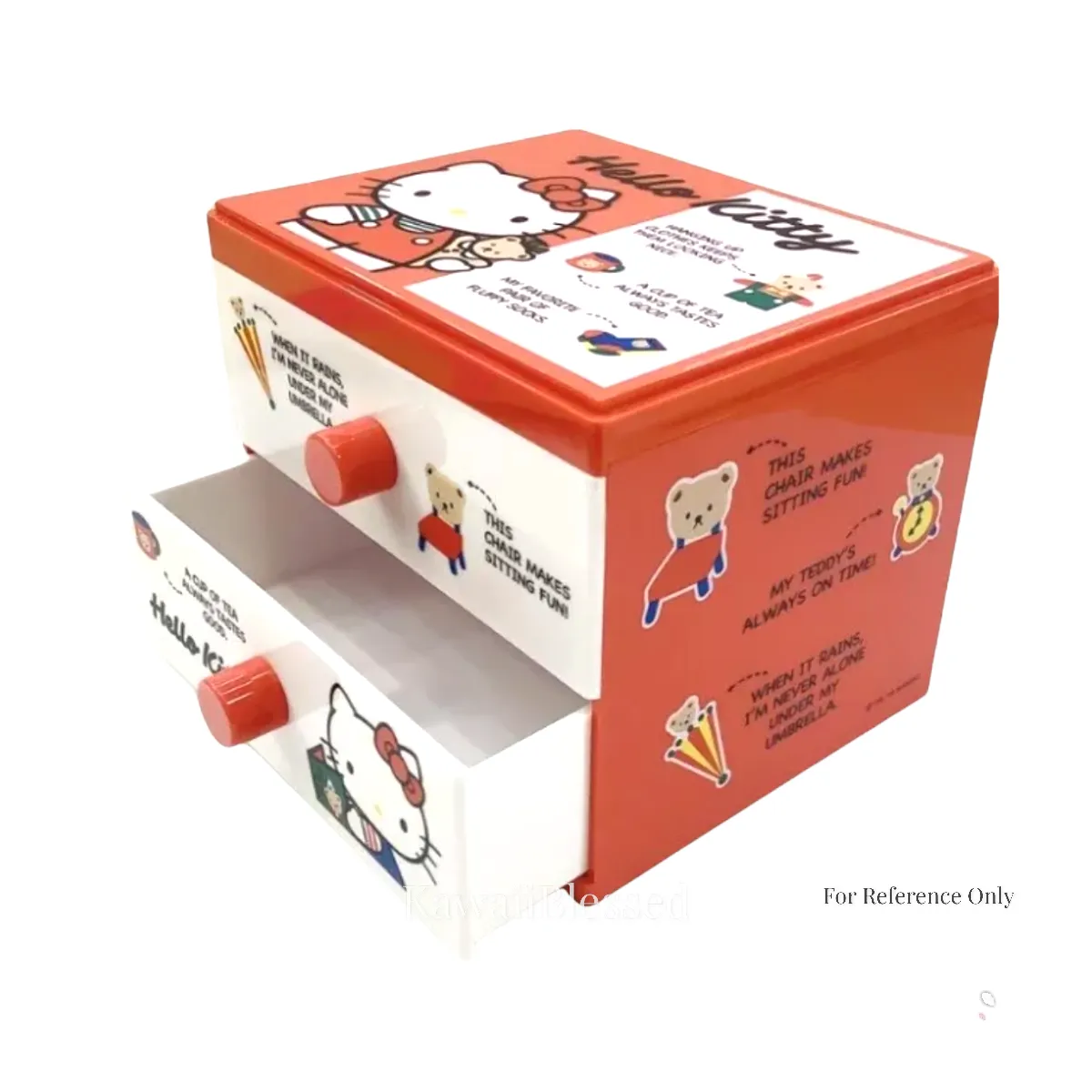 Hello Kitty Black 45th Anniversary 2 Drawer Chest