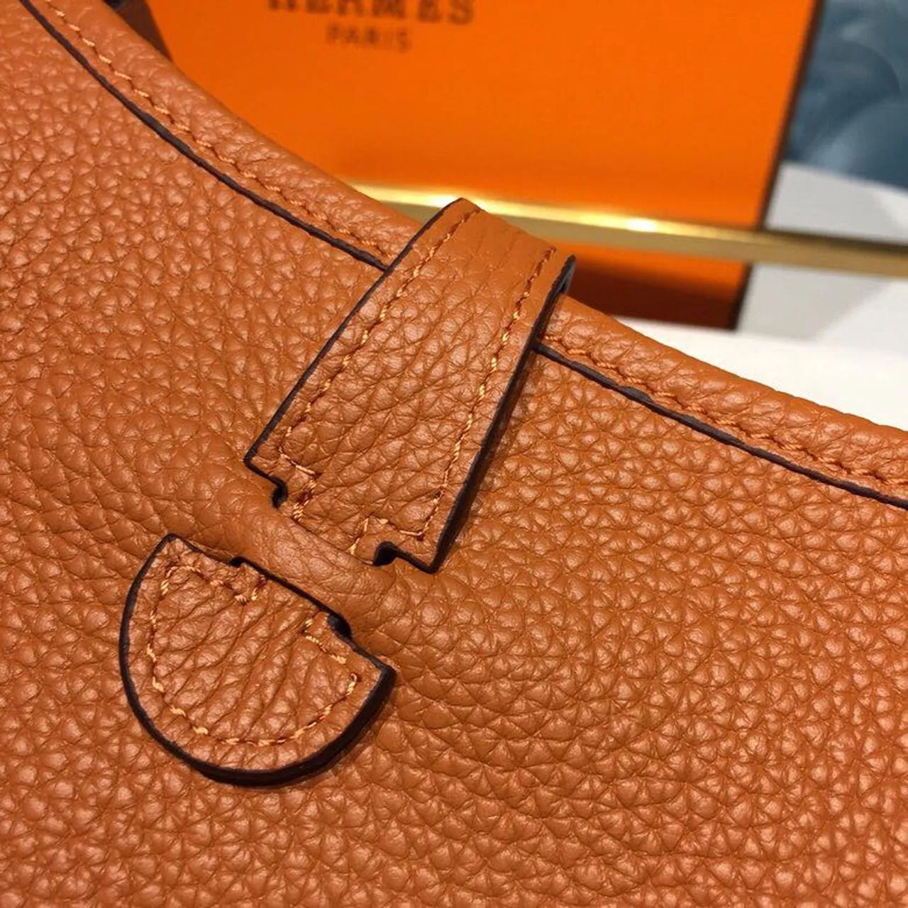 HM Evelyne II TPM Bag Orange For Women Silver Toned Hardware 7.9in/20cm
