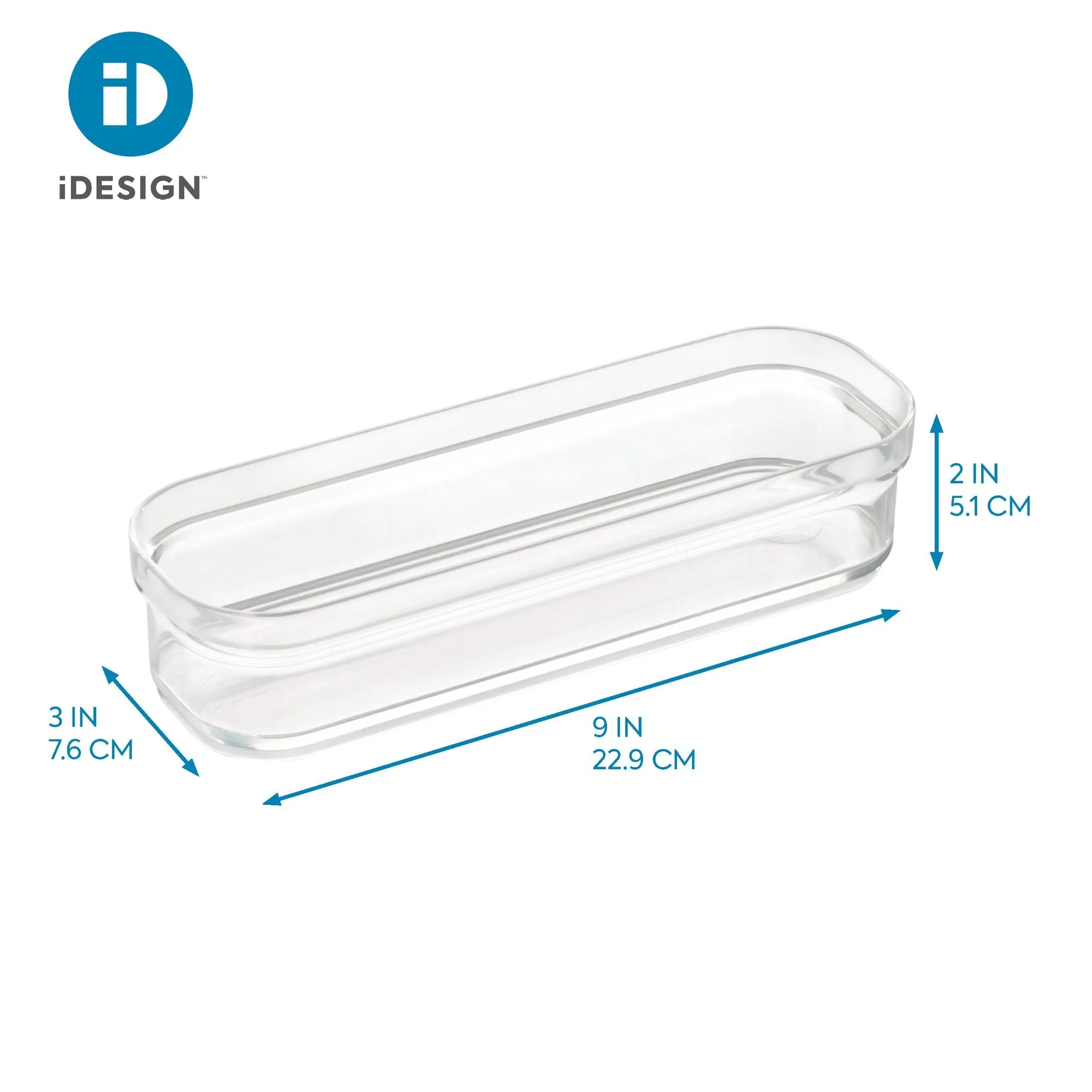 iDesign Crisp BPA-Free Plastic Stackable Drawer Organizer Bin