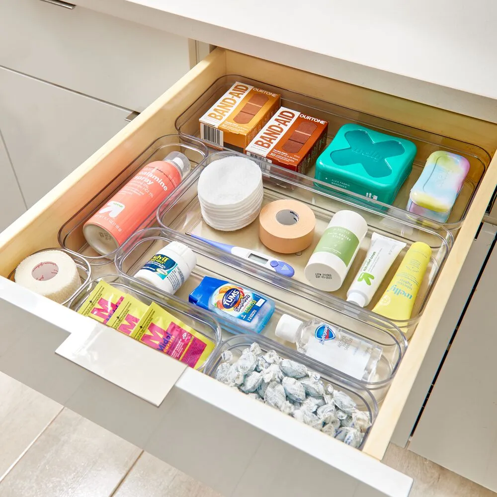 iDesign Crisp BPA-Free Plastic Stackable Drawer Organizer Bin