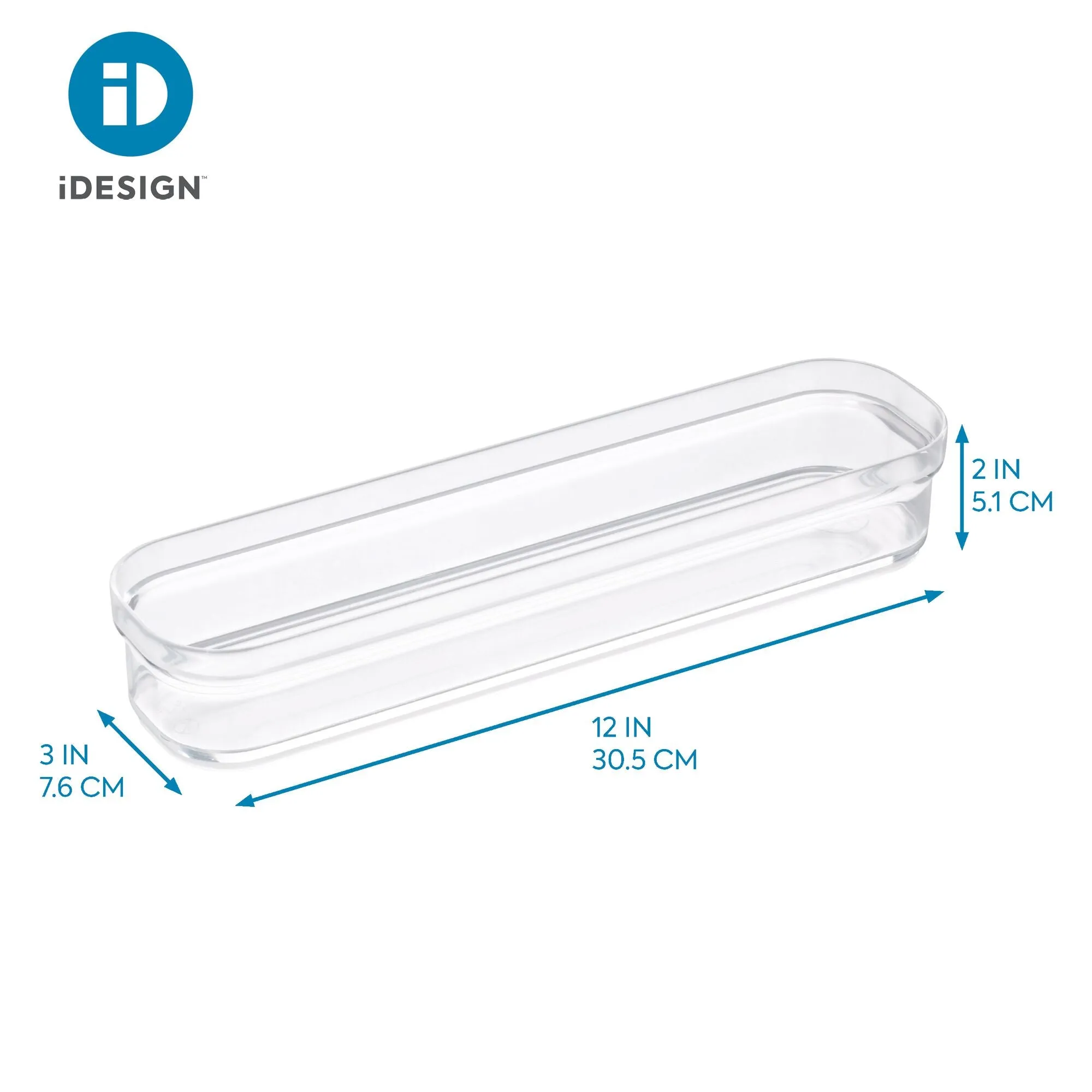iDesign Crisp BPA-Free Plastic Stackable Drawer Organizer Bin