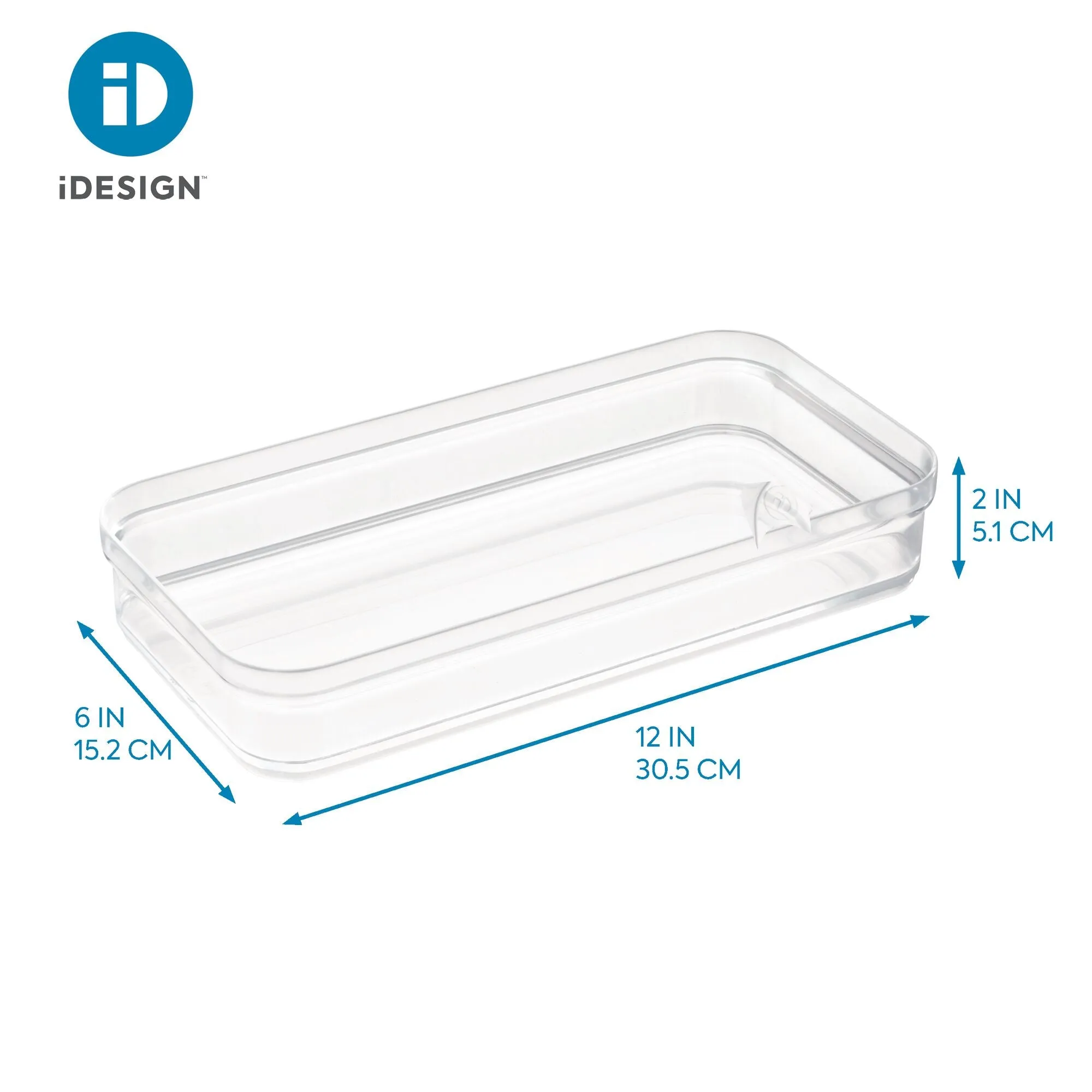 iDesign Crisp BPA-Free Plastic Stackable Drawer Organizer Bin