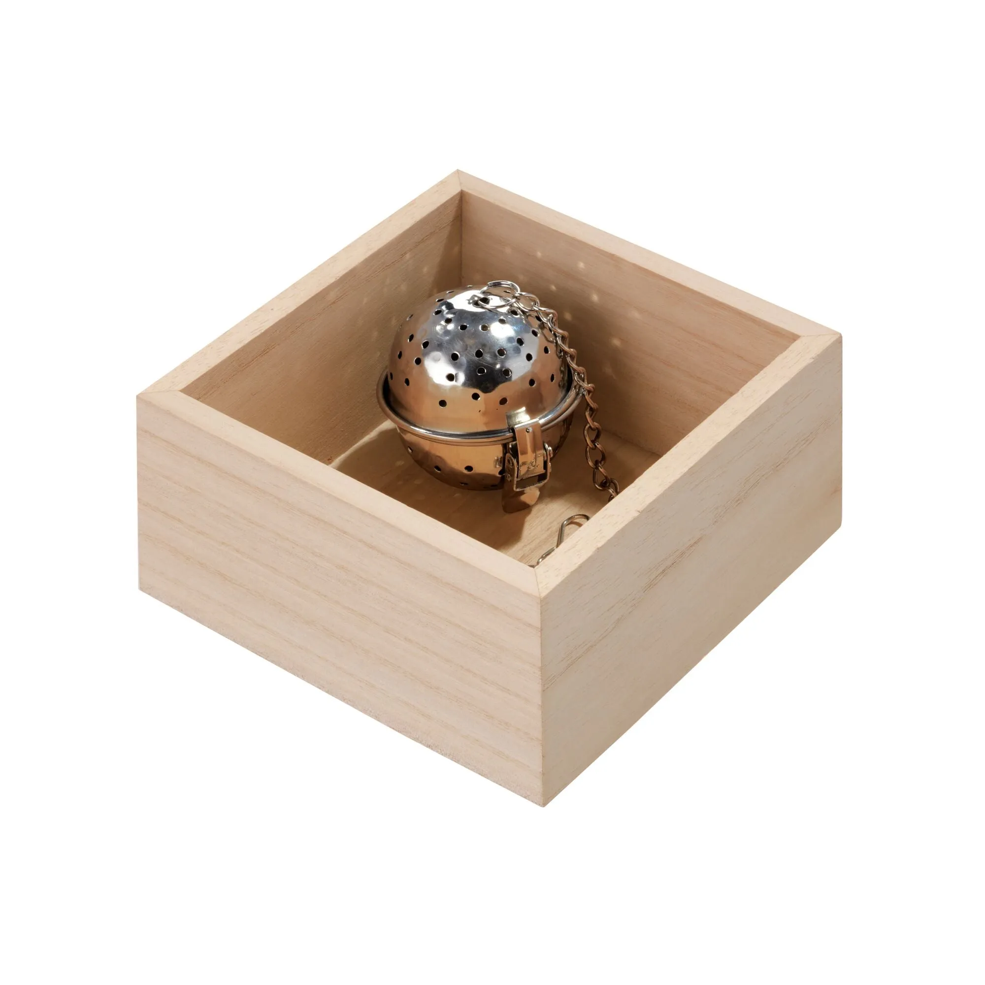 iDesign EcoWood Natural Paulownia Wood Drawer Organizer Bin