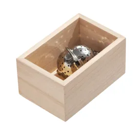 iDesign EcoWood Natural Paulownia Wood Drawer Organizer Bin