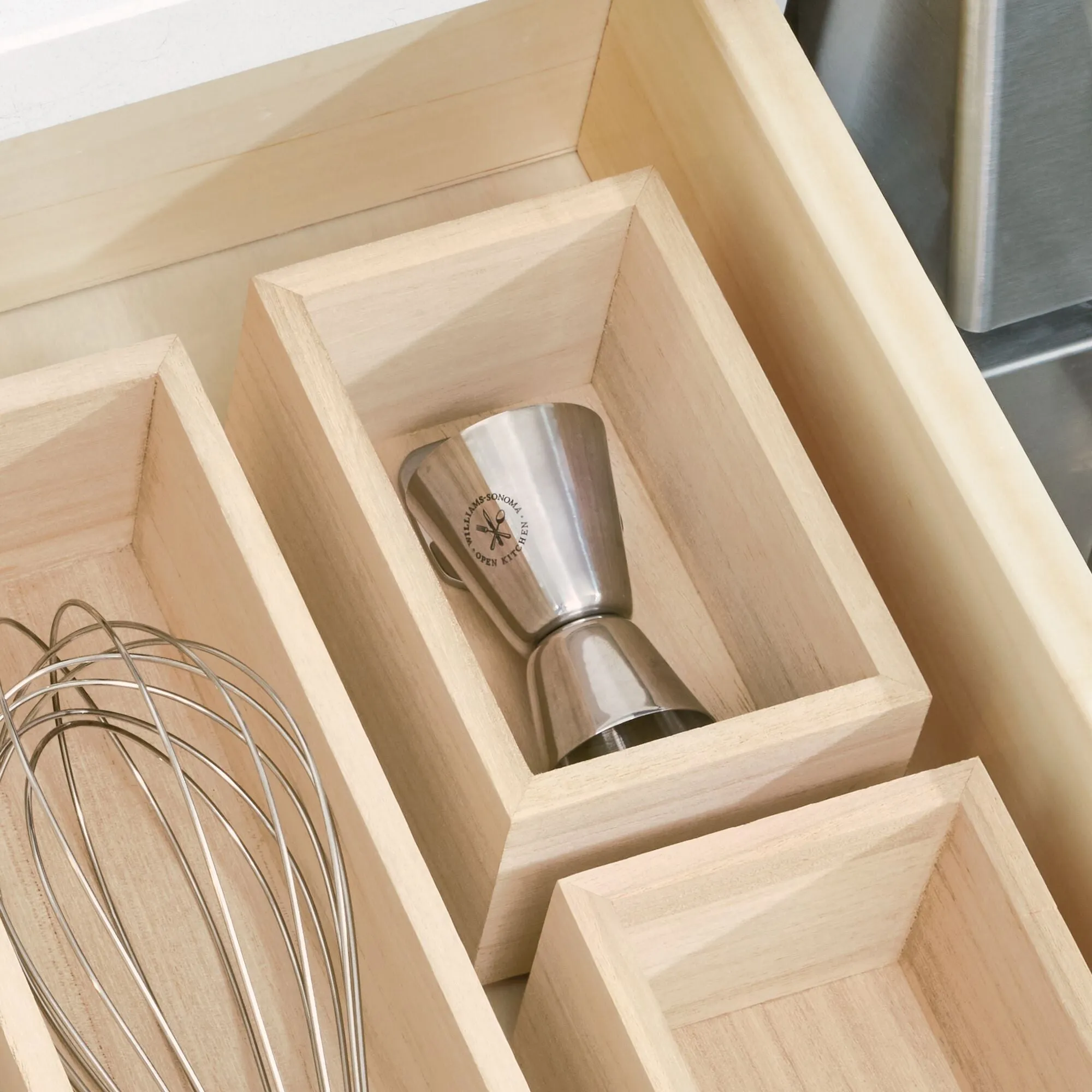 iDesign EcoWood Natural Paulownia Wood Drawer Organizer Bin