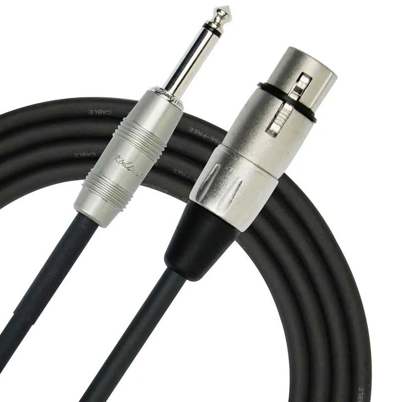 Instrument Cable: 1/4" Male to XLR Female, 6 ft