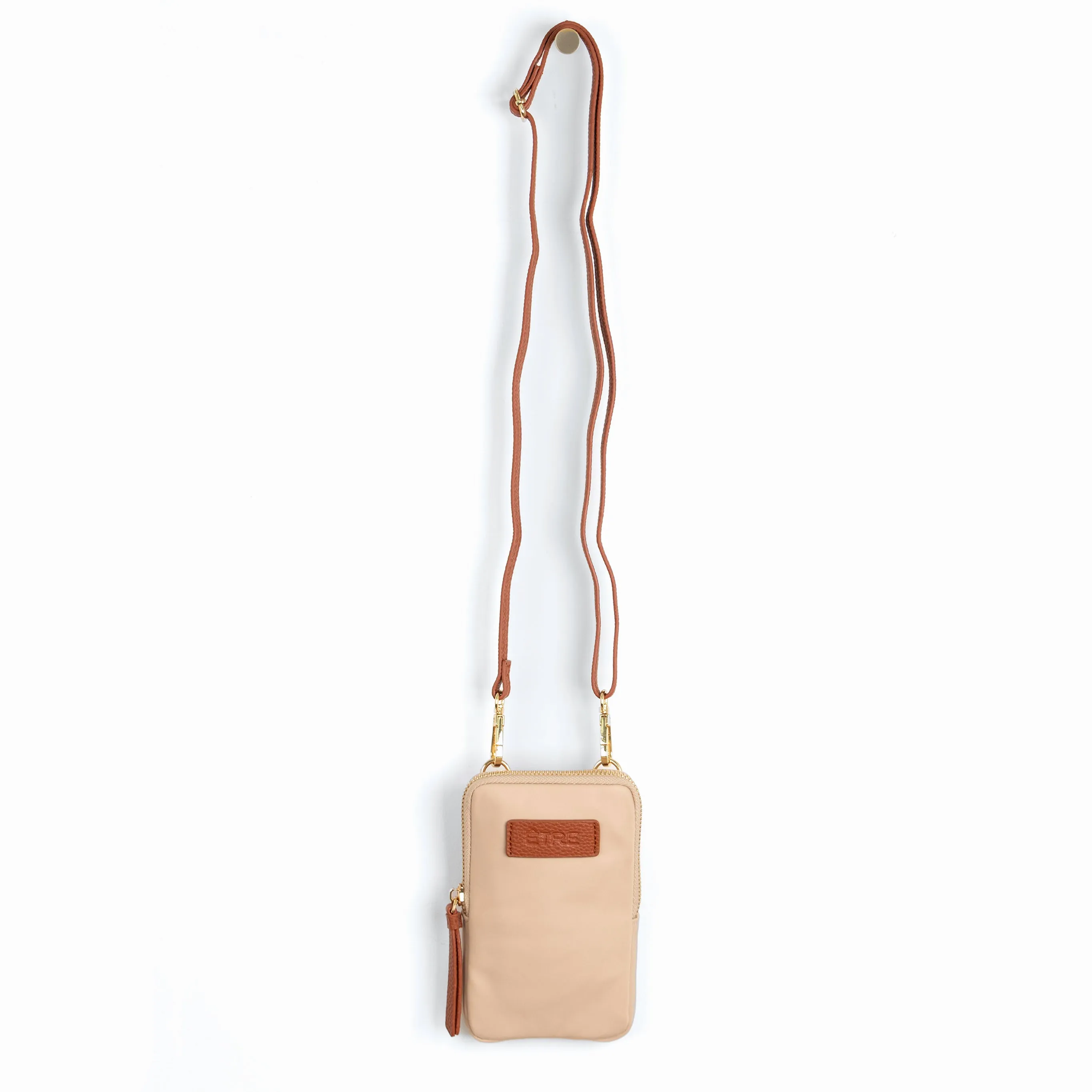 Ivy Crossbody Phone Bag - Cream, Nylon/PU