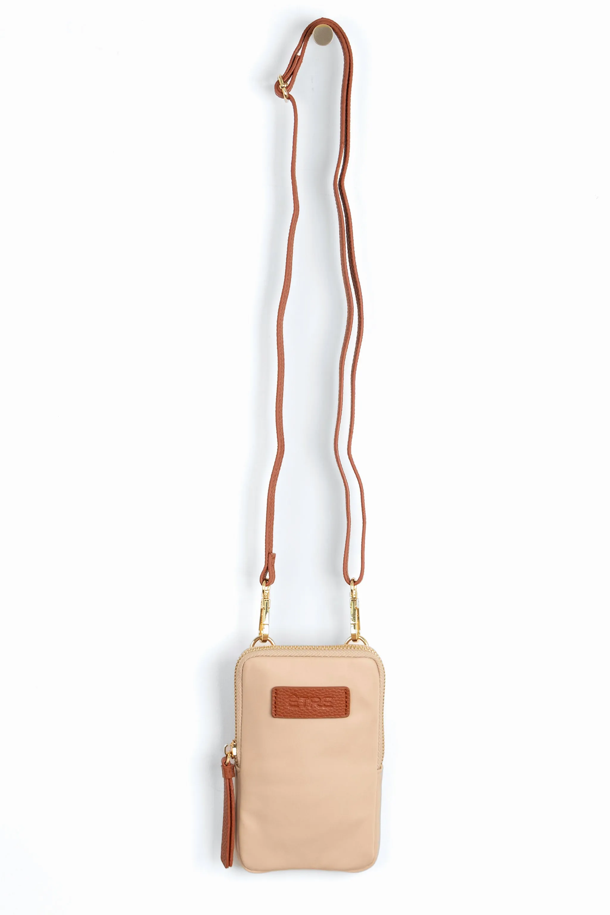 Ivy Crossbody Phone Bag - Cream, Nylon/PU