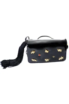 Judith Leiber Vintage Handbag Animals Horse Rhino Monkey Elephant Patent Leather