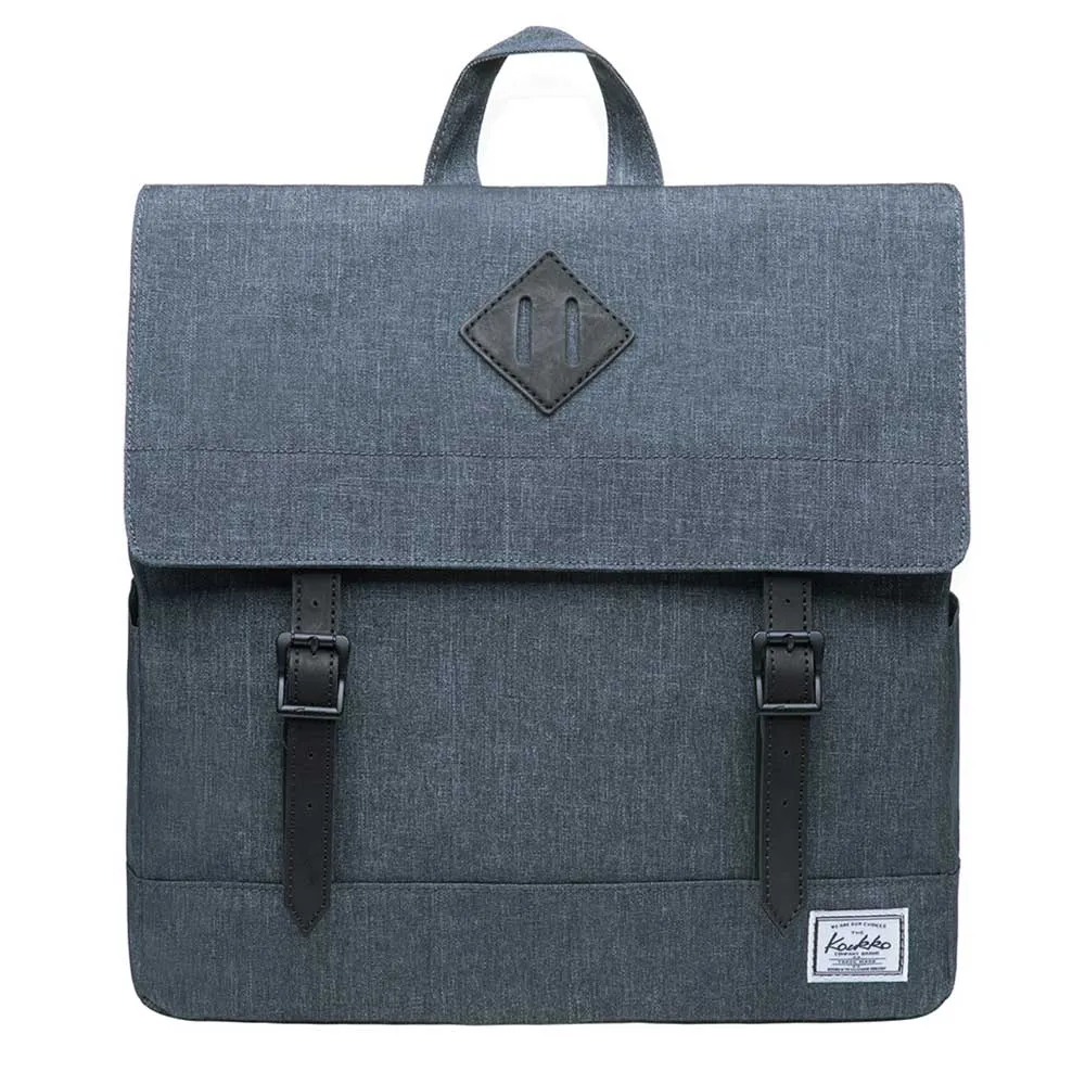 KAUKKO Stylish School Backpack  College Student, KS05-2 ( Dark Grey / 13.7L )