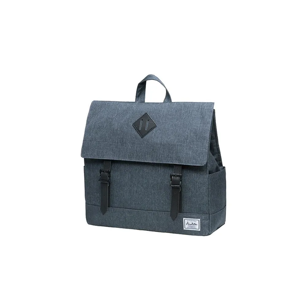 KAUKKO Stylish School Backpack  College Student, KS05-2 ( Dark Grey / 13.7L )