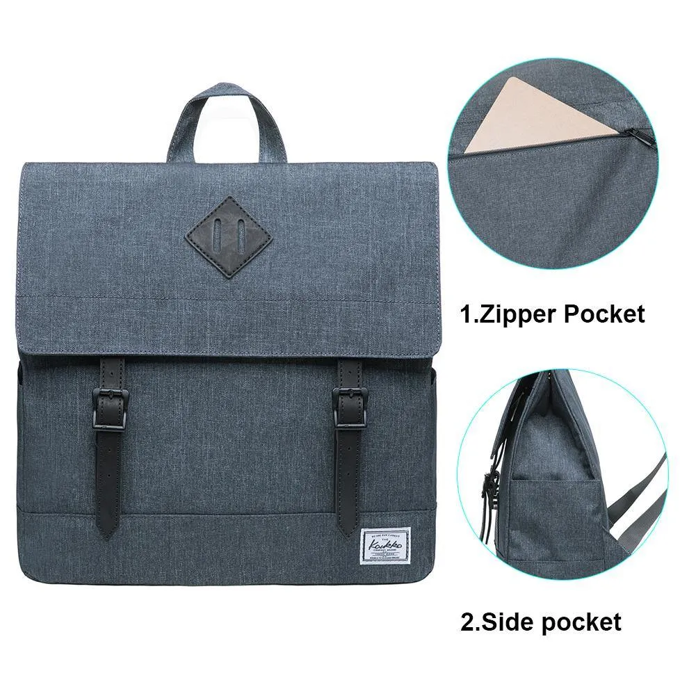 KAUKKO Stylish School Backpack  College Student, KS05-2 ( Dark Grey / 13.7L )
