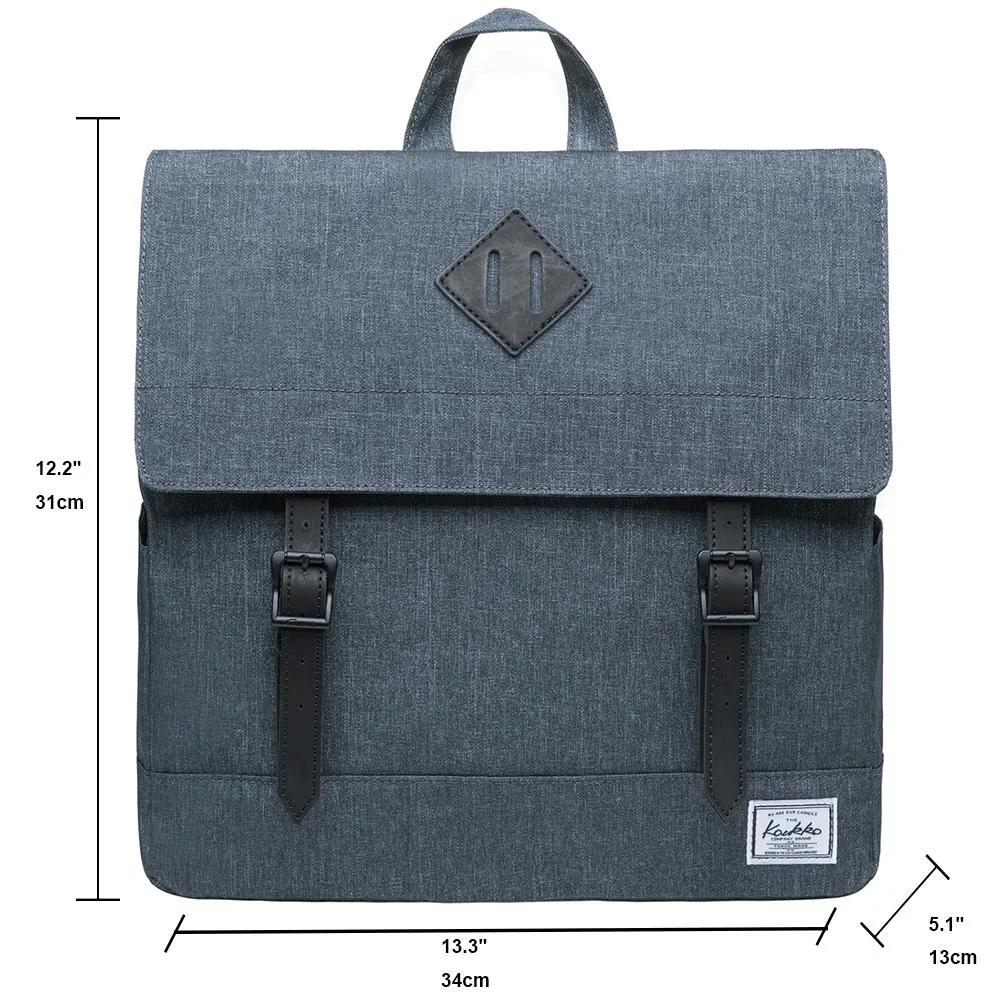 KAUKKO Stylish School Backpack  College Student, KS05-2 ( Dark Grey / 13.7L )