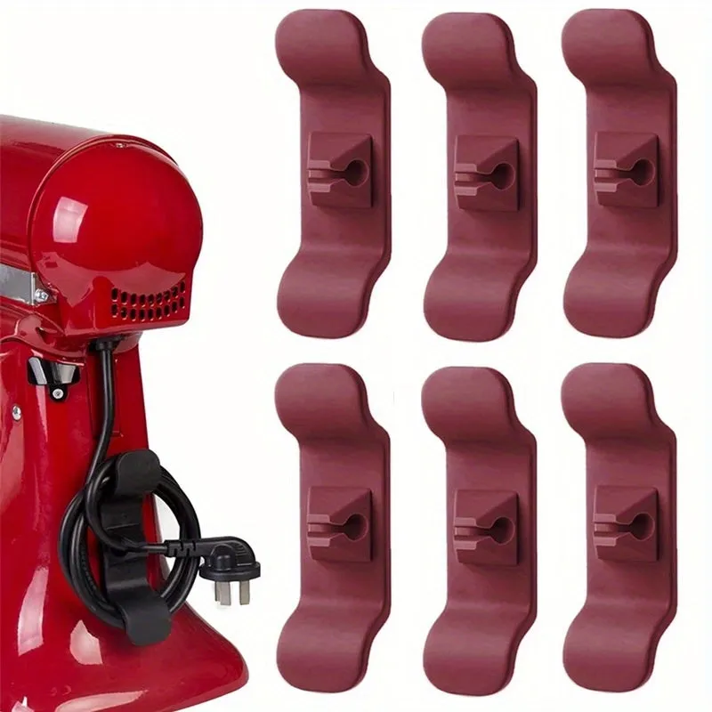 Kitchen Appliance Cord Organizer StickOn Cord Holder 6pcspack