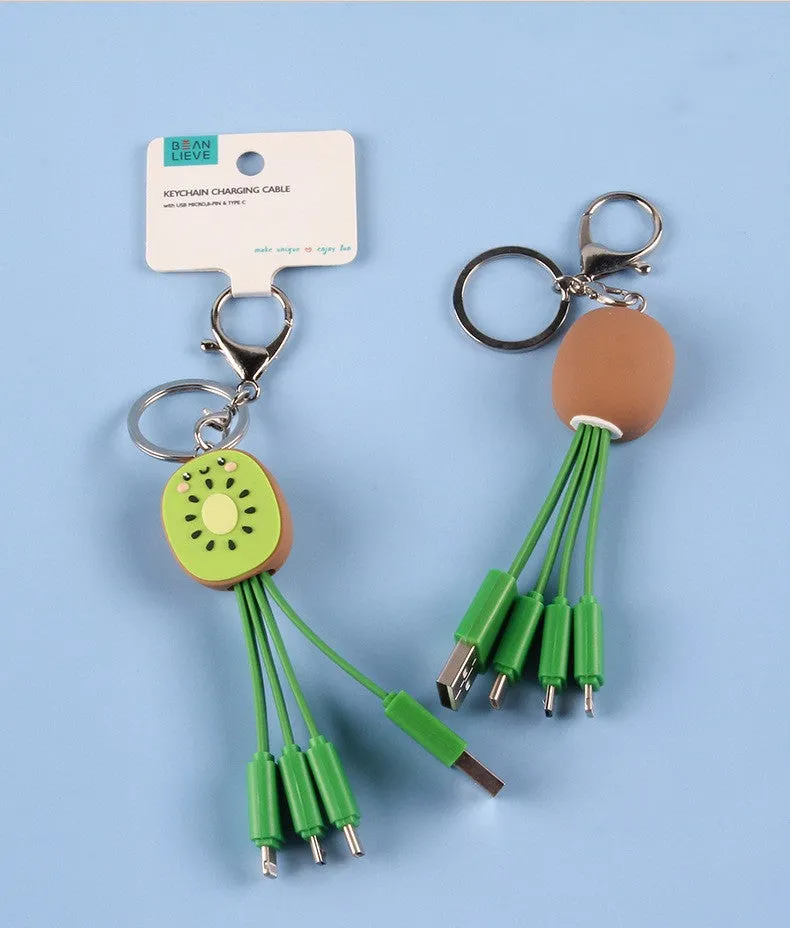 Kiwi Data Cable Keychain