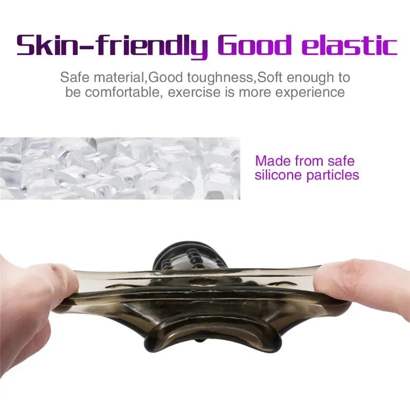 Knotted Realistic Cock Sleeve Sex Toy for Men - Condom Penis Extender Delay Ejaculation Trainer