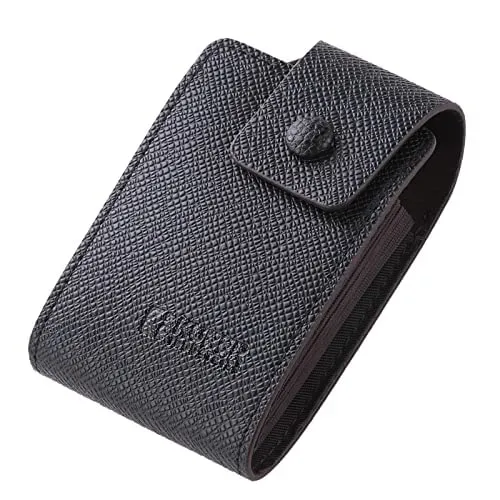 Kuber Industries Card Holder Wallet for Men Women|Debit Credit Card Holder|Wallet for Id, Visiting Card, Buisness Card|Button Closure|Black (Pack of 5)