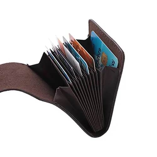 Kuber Industries Card Holder Wallet for Men Women|Debit Credit Card Holder|Wallet for Id, Visiting Card, Buisness Card|Button Closure|Black (Pack of 5)