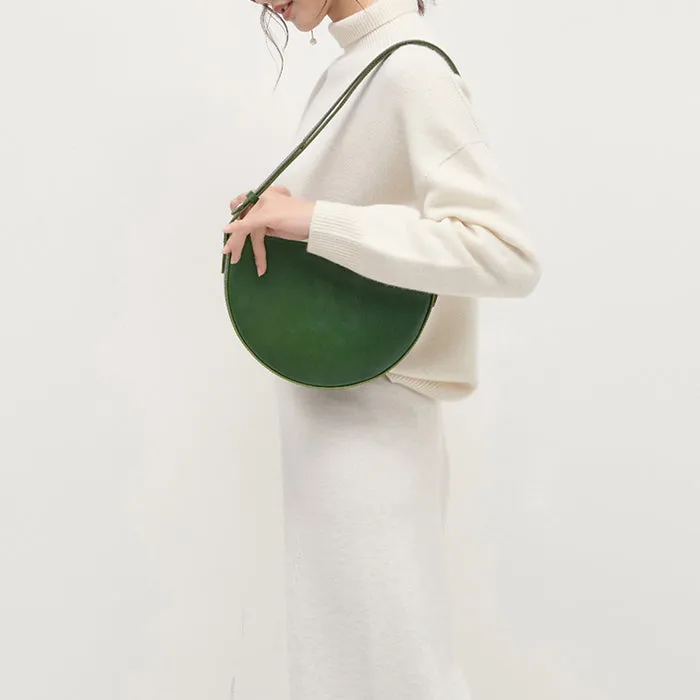 Ladies Green Leather Handbags Leather Shoulder Bag Purses for Women